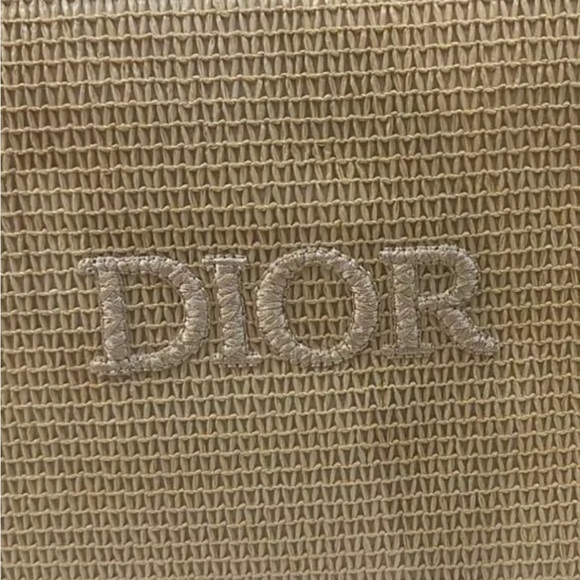 Dior Raffia Bag Straw Pouch NEW - Picture 3 of 3